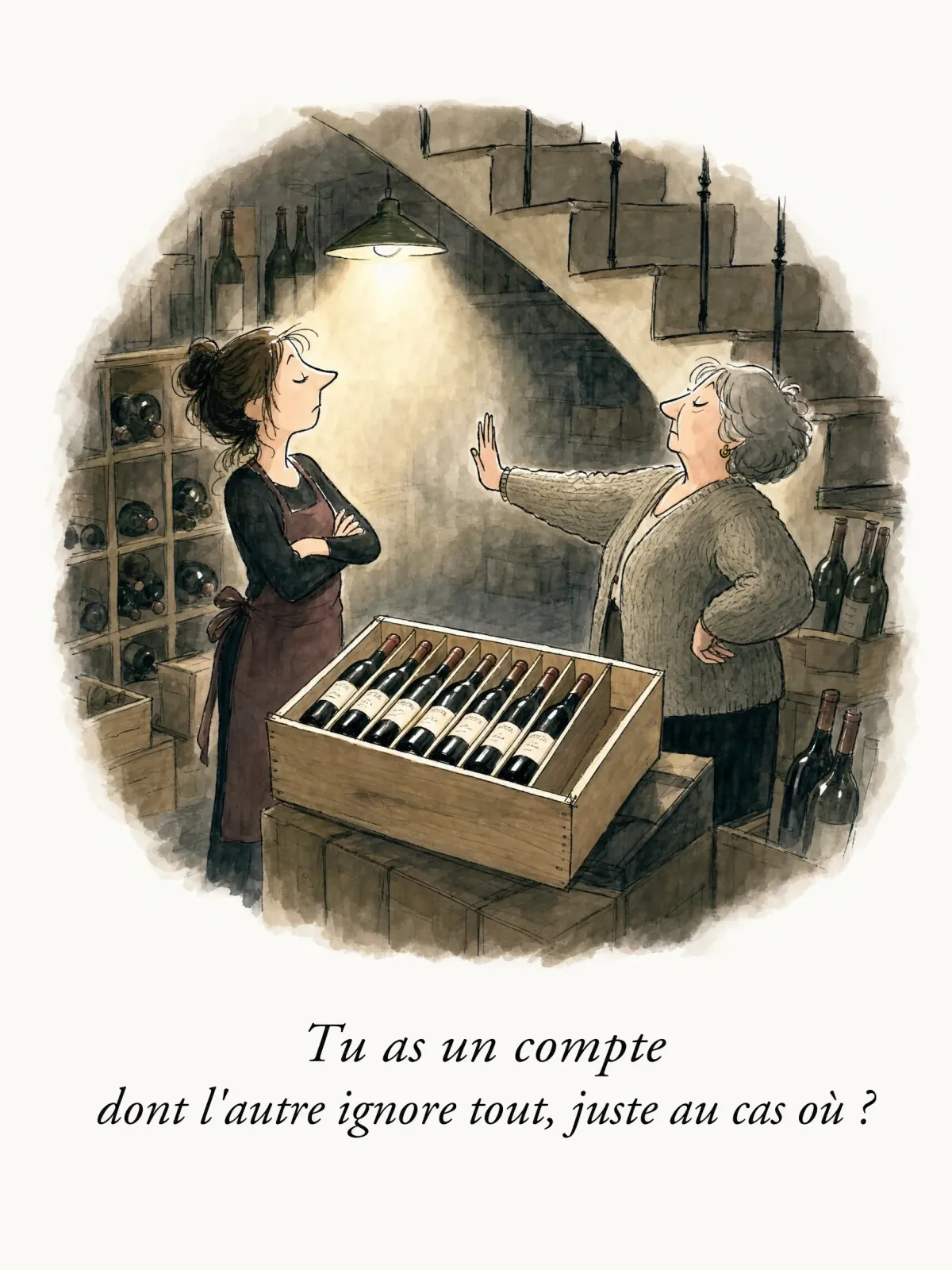 Tu as un compte dont l'autre ignore tout, juste au cas où ?