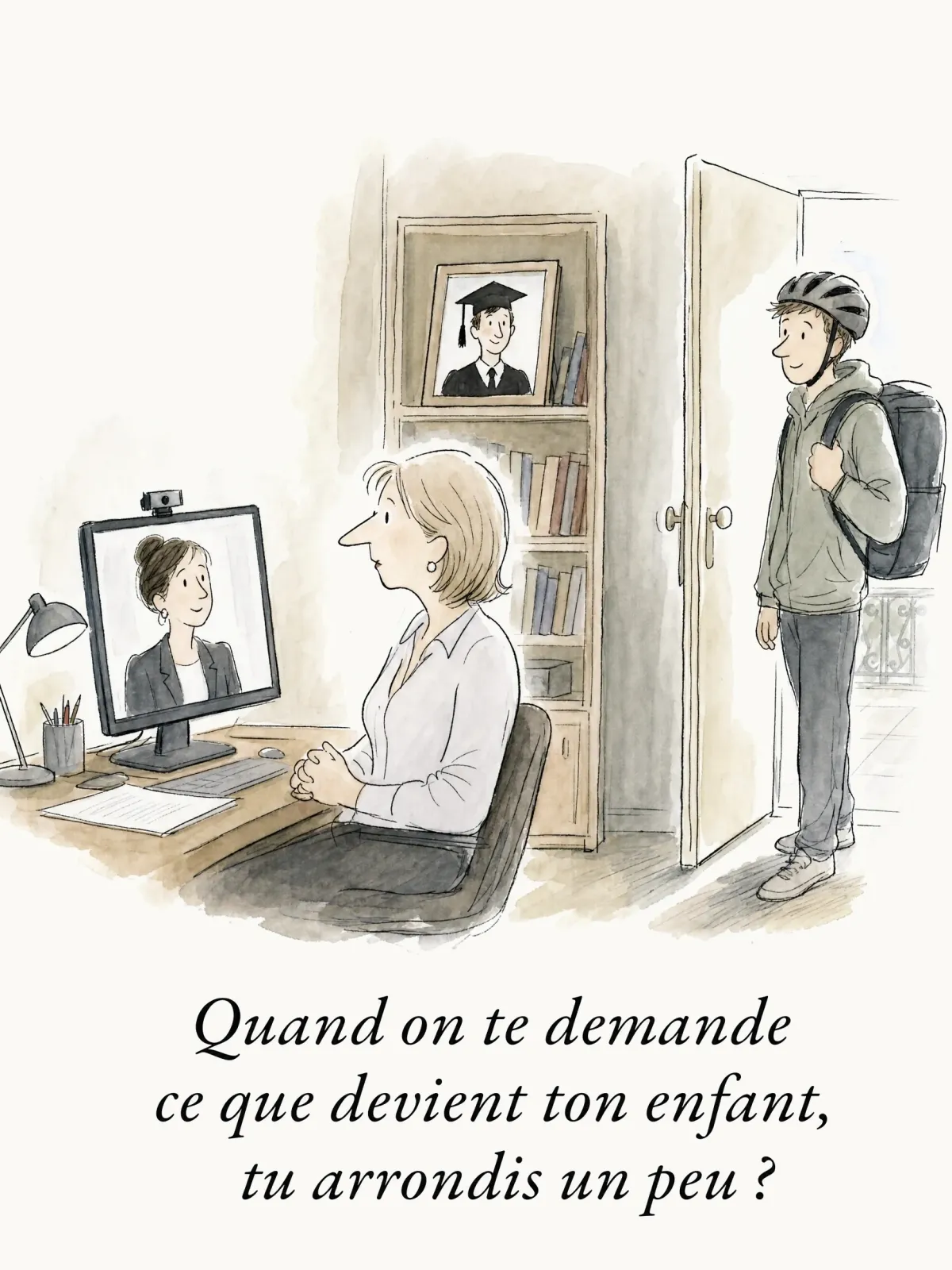 Quand on te demande ce que devient ton enfant, tu arrondis un peu ?