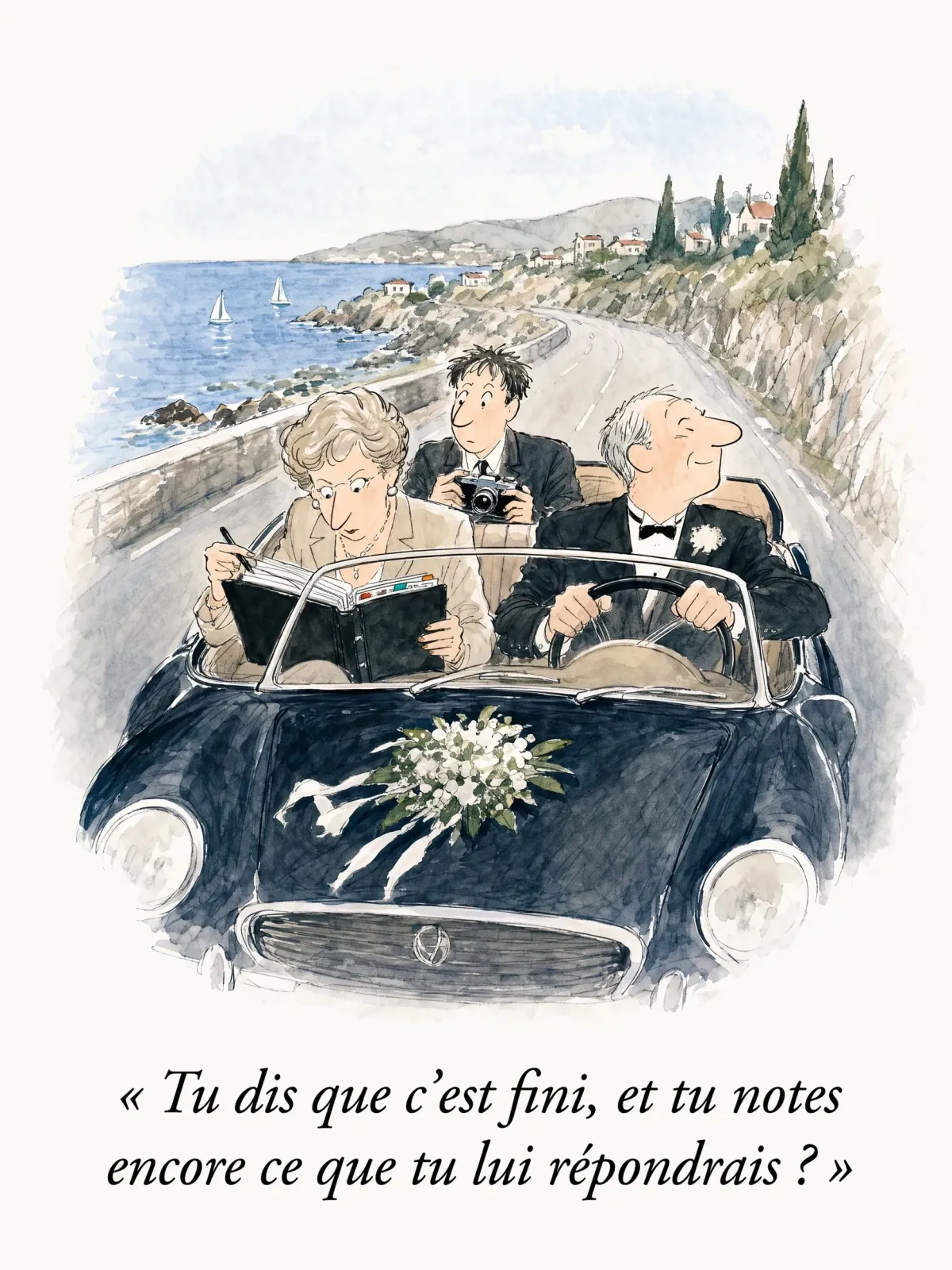 Tu dis que c'est fini, et tu notes encore ce que tu lui répondrais ?