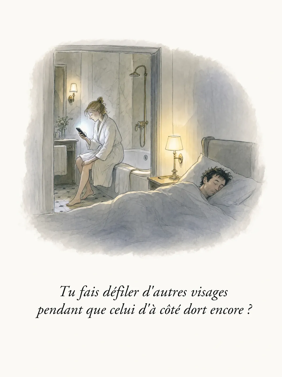 Tu fais défiler d'autres visages pendant que celui d'à côté dort encore ?