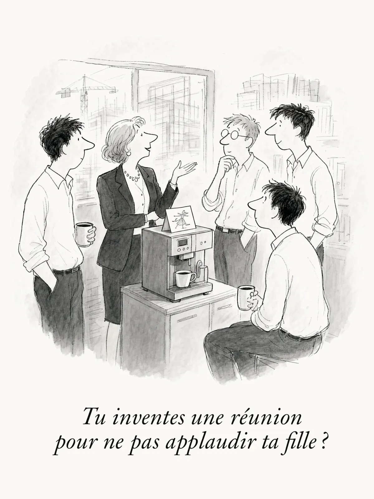 Tu inventes une réunion pour ne pas applaudir ta fille ?