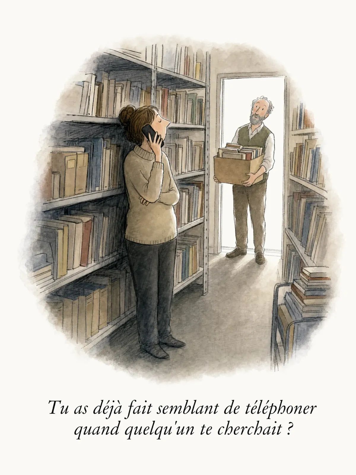Tu as déjà fait semblant de téléphoner quand quelqu'un te cherchait ?