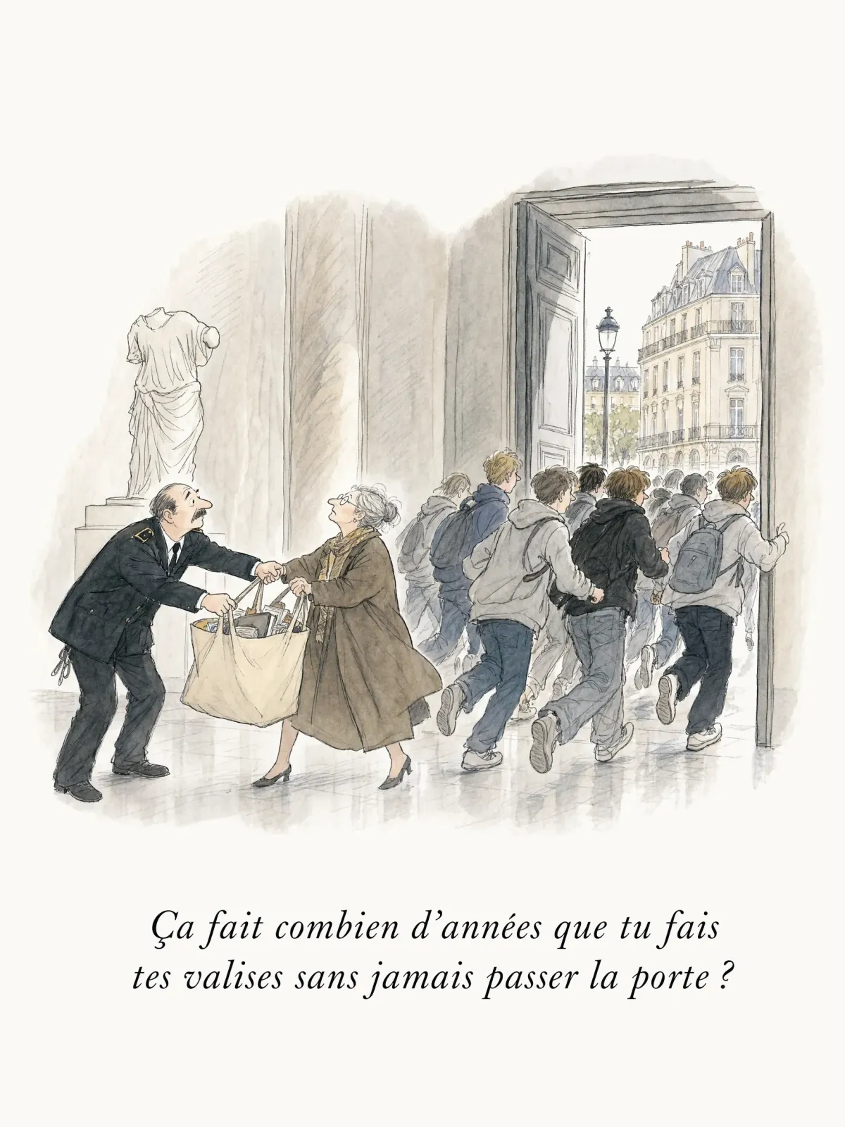 Ça fait combien d'années que tu fais tes valises sans jamais passer la porte ?