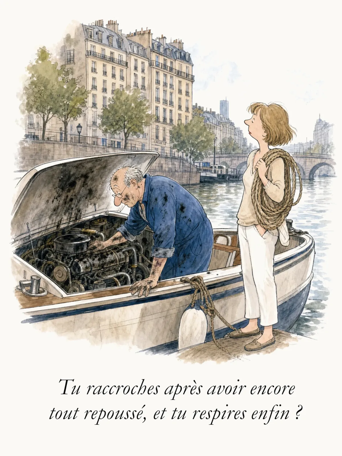 Tu raccroches après avoir encore tout repoussé, et tu respires enfin ?
