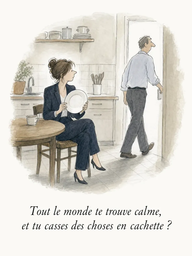 Tout le monde te trouve calme, et tu casses des choses en cachette ?