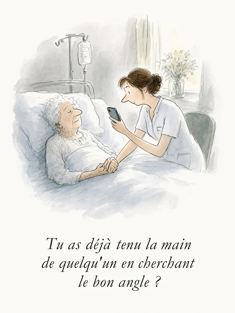 Tu as déjà tenu la main de quelqu'un en cherchant le bon angle ?