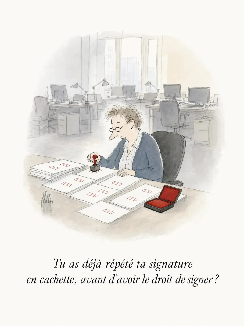 Tu as déjà répété ta signature en cachette, avant d'avoir le droit de signer ?