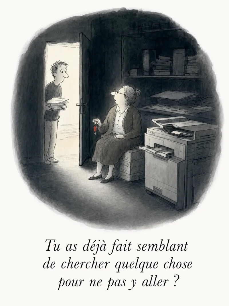 Tu as déjà fait semblant de chercher quelque chose pour ne pas y aller ?