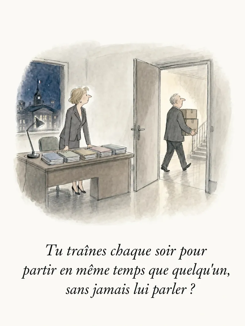 Tu traînes chaque soir pour partir en même temps que quelqu'un, sans jamais lui parler ?