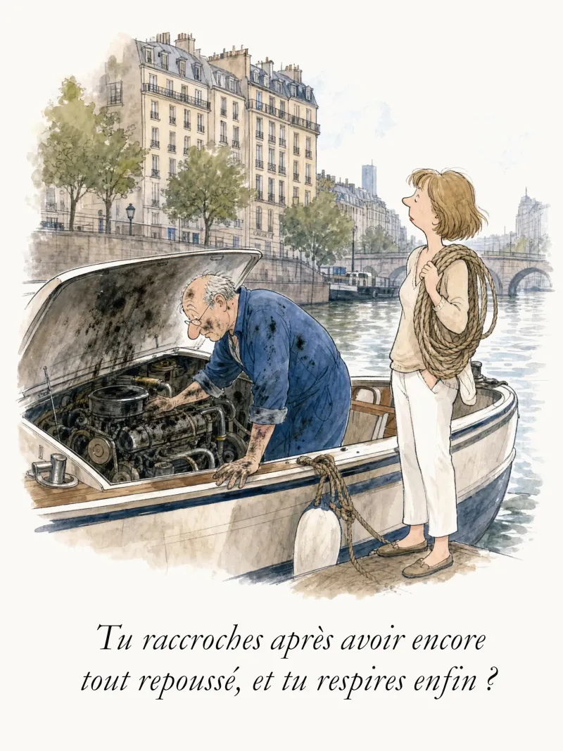 Tu raccroches après avoir encore tout repoussé, et tu respires enfin ?
